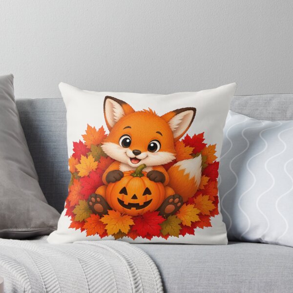 Item preview, Cute Halloween Fox Pumpkin Autumn Leaves Fall designed and sold by Seculinator.