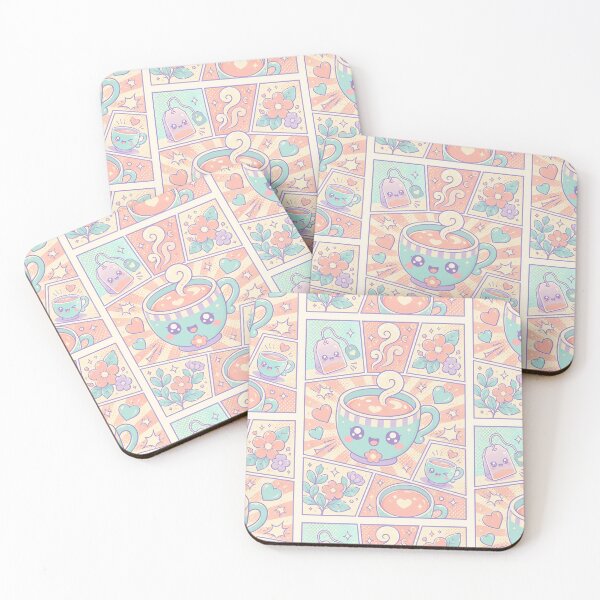 Item preview, Kawaii Tea Cup Pop Panels Cute Cozy Tea Lover Design designed and sold by Gift Phrase Studio.