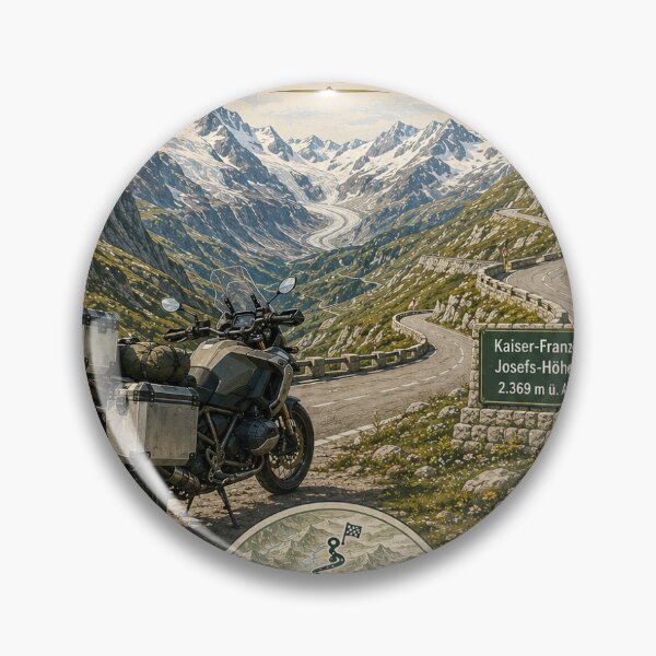 Item preview, Grossglockner Motorcycle Sticker designed and sold by Collect the Roads.