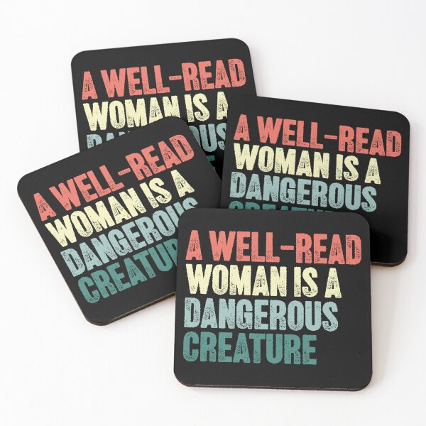 Item preview, A Well-Read Woman Is A Dangerous Creature Book Lover Feminist Quote designed and sold by SkeletonsDanger.