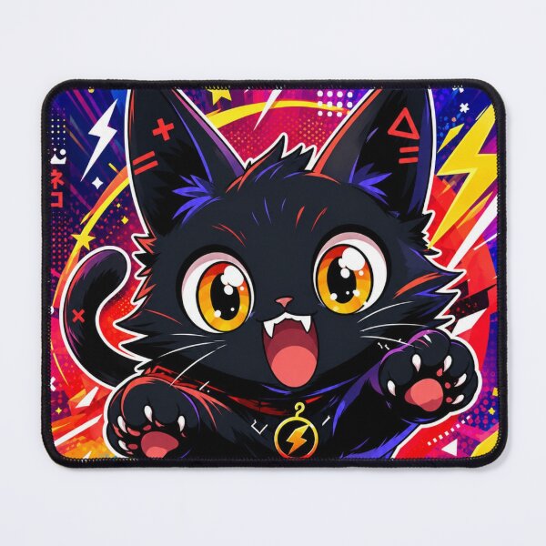 Item preview, Cyber Pop Electric Black Cat designed and sold by Rohan132.
