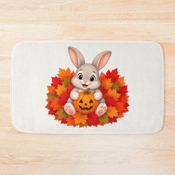 Item preview, Cute Halloween Bunny Pumpkin Autumn Leaves Fall designed and sold by Seculinator.