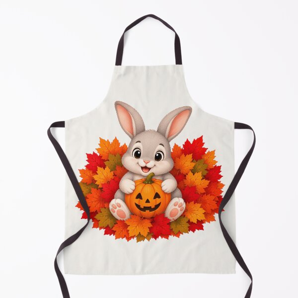 Item preview, Cute Halloween Bunny Pumpkin Autumn Leaves Fall designed and sold by Seculinator.