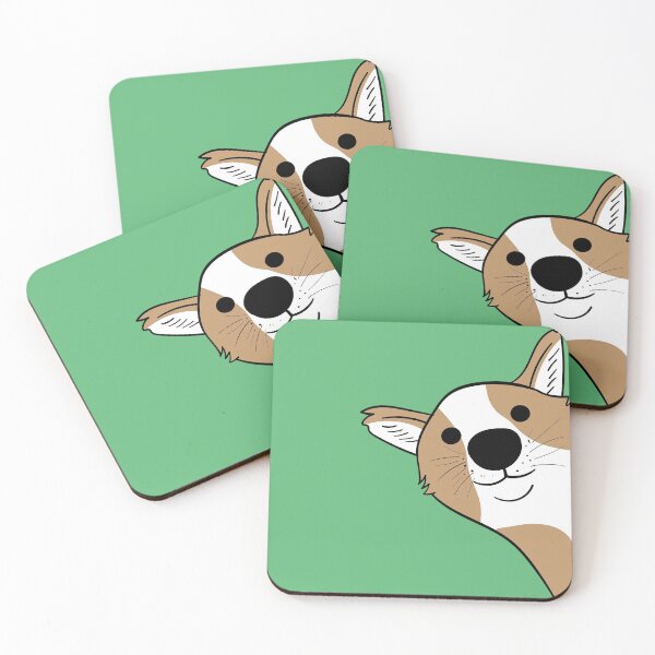Item preview, Cute Peekaboo Corgi Dog | Kawaii Puppy Illustration | Funny Minimalist Pet Design designed and sold by Elite Wall Art.