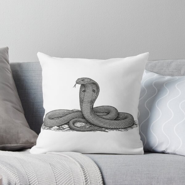 Item preview, Realistic high detail black and white king cobra designed and sold by Minimalisticaly.
