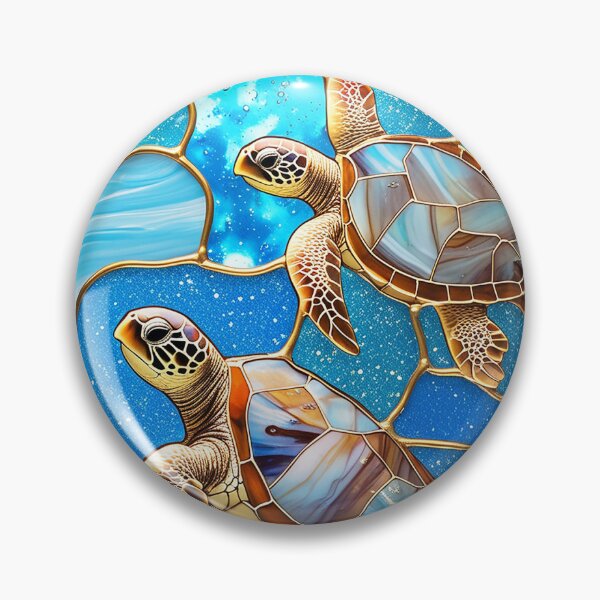 Item preview, Sea Turtle Stained Glass Inspired Graphic Design designed and sold by caseluv.