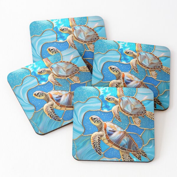 Item preview, Sea Turtle Stained Glass Inspired Graphic Design designed and sold by caseluv.