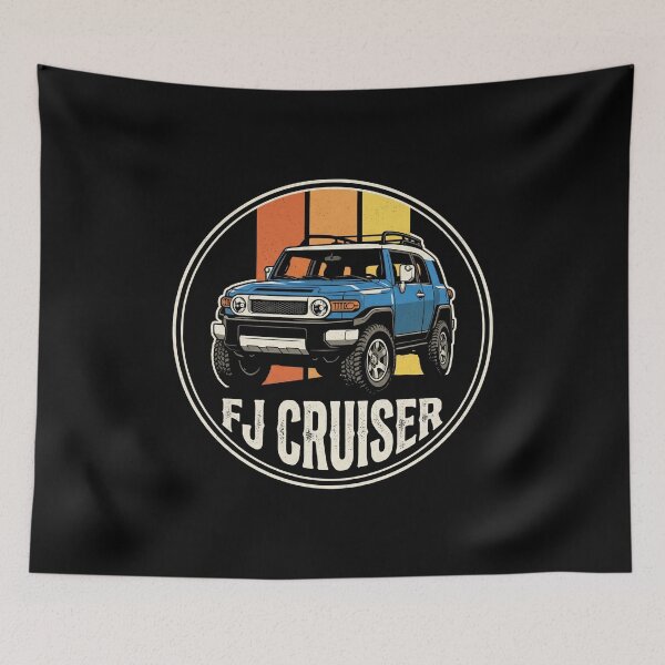 Item preview, FJ Cruiser Retro Style Off-Road Sunset Blue [Black Shirt Only] designed and sold by Off-Road-Zone.