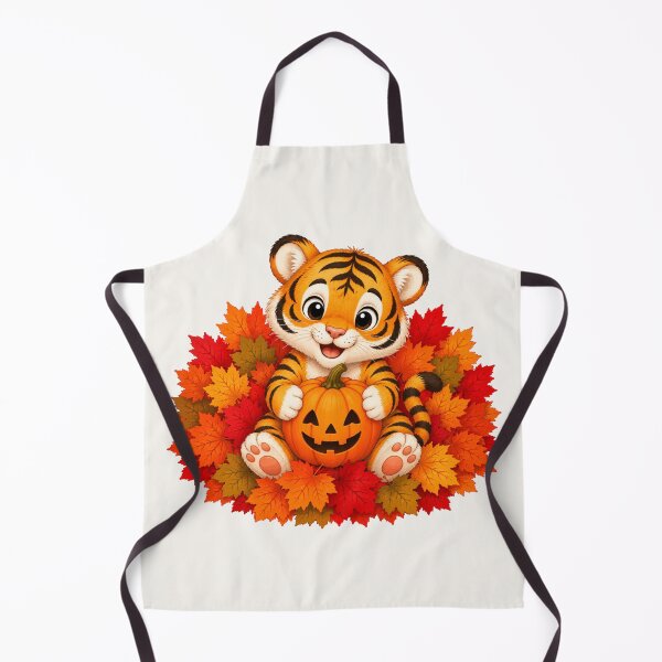 Item preview, Cute Halloween Tiger Pumpkin Autumn Leaves Fall designed and sold by Seculinator.