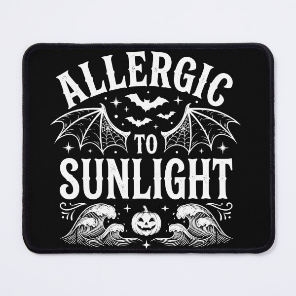 Item preview, Allergic To Sunlight Gothic Vampire Shirt | Spooky Halloween Bat Aesthetic | Dark Academia Goth Gift designed and sold by Maravillio.