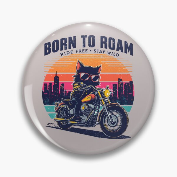 Item preview, Born To Roam Black Cat Rider designed and sold by aminomen.