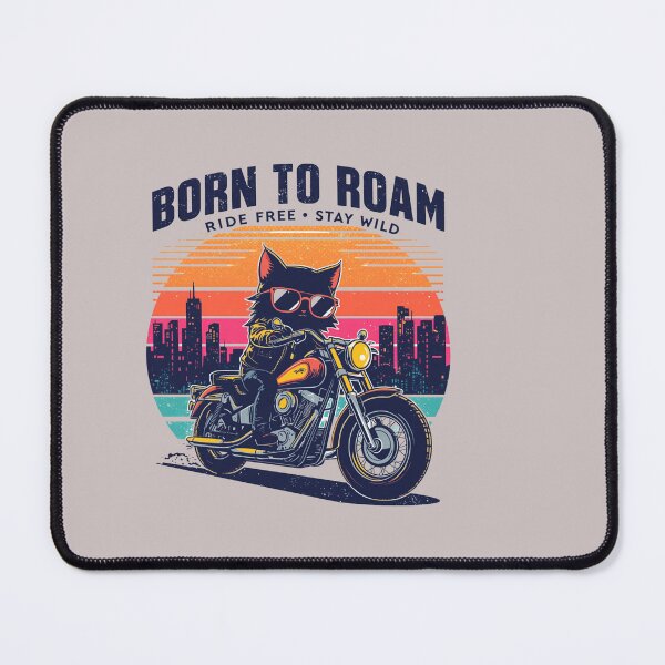 Item preview, Born To Roam Black Cat Rider designed and sold by aminomen.