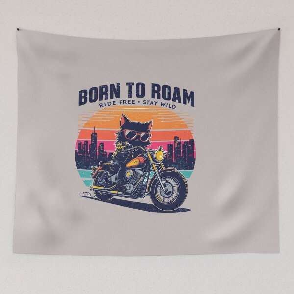 Item preview, Born To Roam Black Cat Rider designed and sold by aminomen.
