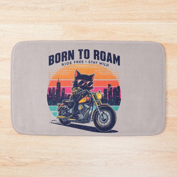 Item preview, Born To Roam Black Cat Rider designed and sold by aminomen.