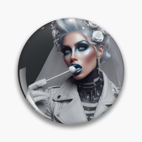 Item preview, Edgy Bride Licking Round Lollipop designed and sold by Voodoo Store Paranormal Collections.