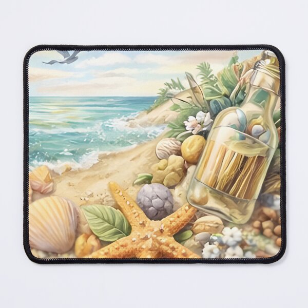 Item preview, Aesthetic Tropical Beach Sand and Sea Shell Heart Landscape Art designed and sold by Teenidesign .