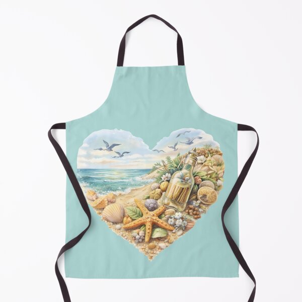Item preview, Aesthetic Tropical Beach Sand and Sea Shell Heart Landscape Art designed and sold by Teenidesign .