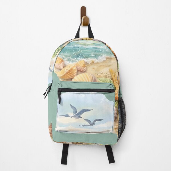 Item preview, Aesthetic Tropical Beach Sand and Sea Shell Heart Landscape Art designed and sold by Teenidesign .