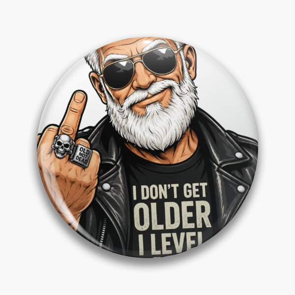 Item preview, I Don’t Get Older, I Level Up – Badass Grandpa Biker designed and sold by Quirky Gaps.