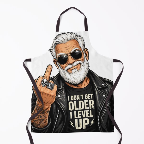 Item preview, I Don’t Get Older, I Level Up – Badass Grandpa Biker designed and sold by Quirky Gaps.