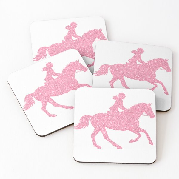 Item preview, Pink Glitter Horse with Female Rider designed and sold by OTSC.