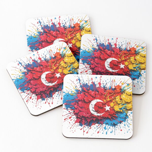 Item preview, Abstract Graffiti Explosion of Turkey Flag Colors designed and sold by ROVVI.