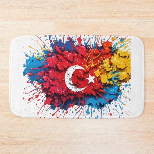 Item preview, Abstract Graffiti Explosion of Turkey Flag Colors designed and sold by ROVVI.