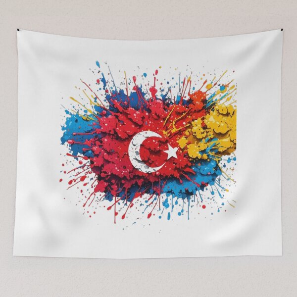 Item preview, Abstract Graffiti Explosion of Turkey Flag Colors designed and sold by GraffiCity.