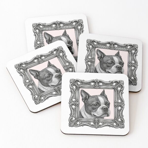 Item preview, Vintage Framed Boston Terrier Portrait designed and sold by SunandShade.
