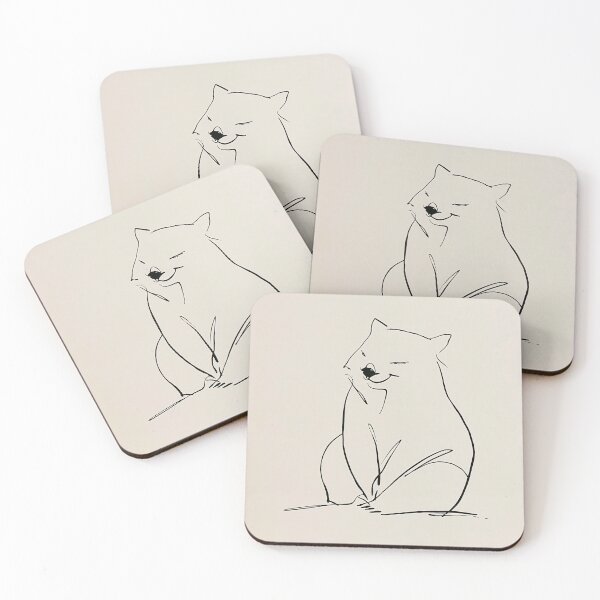 Item preview, Minimalist Sitting wombat Illustration designed and sold by lautir.
