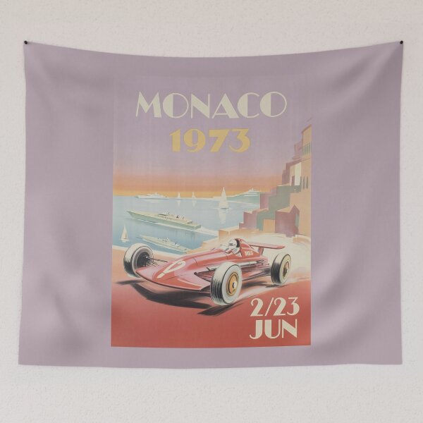Item preview, Monaco Grand Prix 1973 Vintage Travel art |  Retro Art Deco Racing Graphic | Monte Carlo Formula Motorsport Gift designed and sold by paulo silveira.