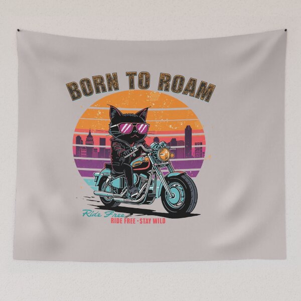 Item preview, Copy of Born To Roam Black Cat Rider designed and sold by aminomen.