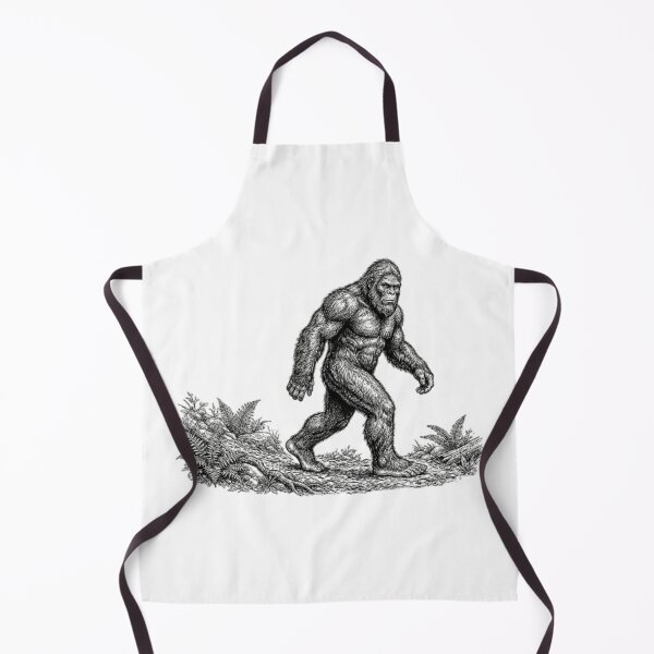 Item preview, Realistic black and white bigfoot designed and sold by Minimalisticaly.