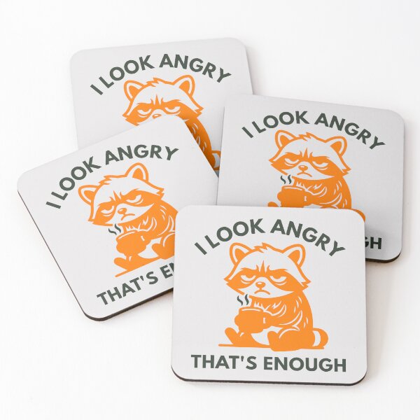 Item preview, Funny Angry Raccoon Coffee Lover Cute Meme Design designed and sold by MavtM.