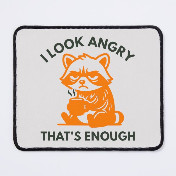 Item preview, Funny Angry Raccoon Coffee Lover Cute Meme Design designed and sold by MavtM.