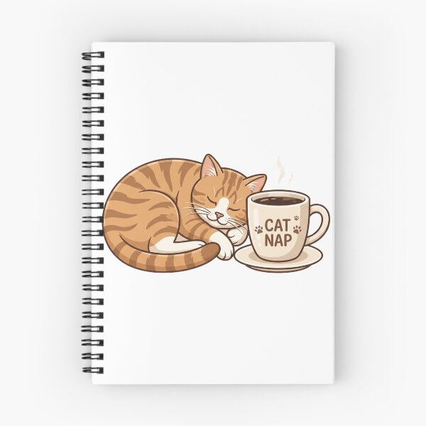 Item preview, Cat sleeping beside coffee cup designed and sold by kidoramagic.
