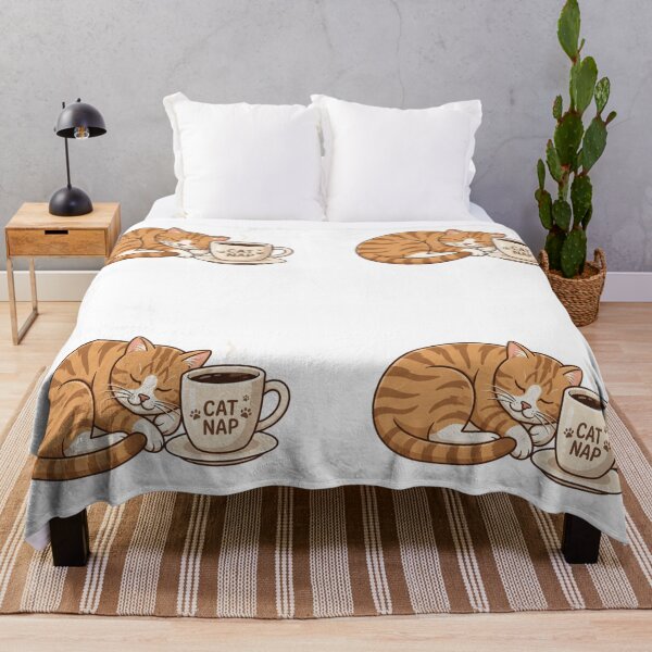 Item preview, Cat sleeping beside coffee cup designed and sold by kidoramagic.