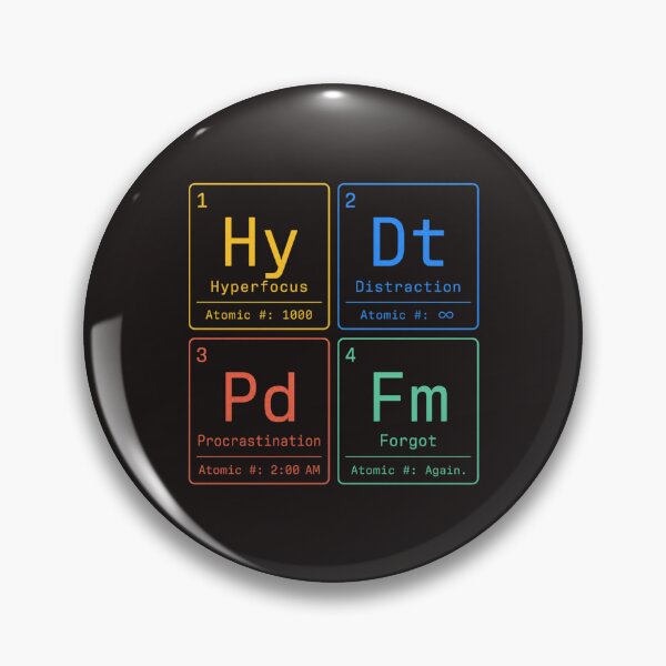 Item preview, Periodic Mind ADHD Humor t-shirt designed and sold by Mosidrip.