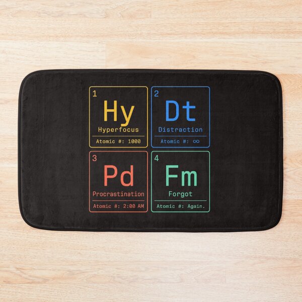 Item preview, Periodic Mind ADHD Humor t-shirt designed and sold by MOSIDRIP™.