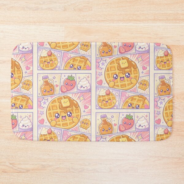 Item preview, Kawaii Waffle Pop Panels Cute Brunch Food Design designed and sold by Gift Phrase Studio.