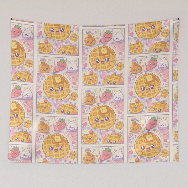 Item preview, Kawaii Waffle Pop Panels Cute Brunch Food Design designed and sold by Gift Phrase Studio.