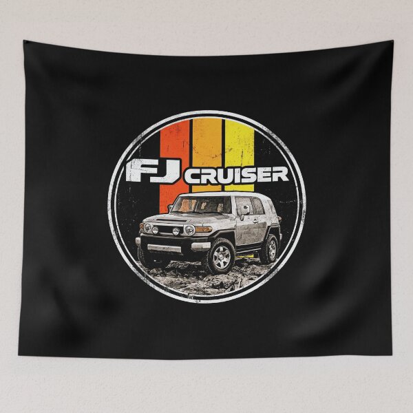 Item preview, FJ Cruiser Retro Style Off-Road Terrain Sunset Silver Paint [Black Shirt Only] designed and sold by Off-Road-Zone.