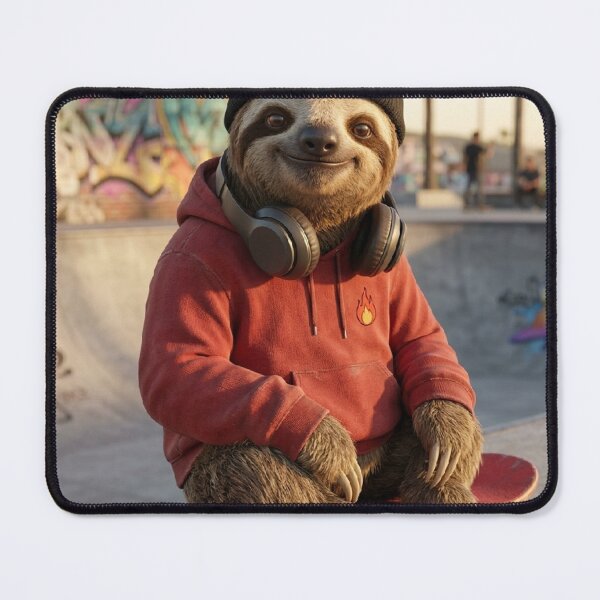 Item preview, Cool sloth on a skateboard in the skatepark designed and sold by SparTiere.
