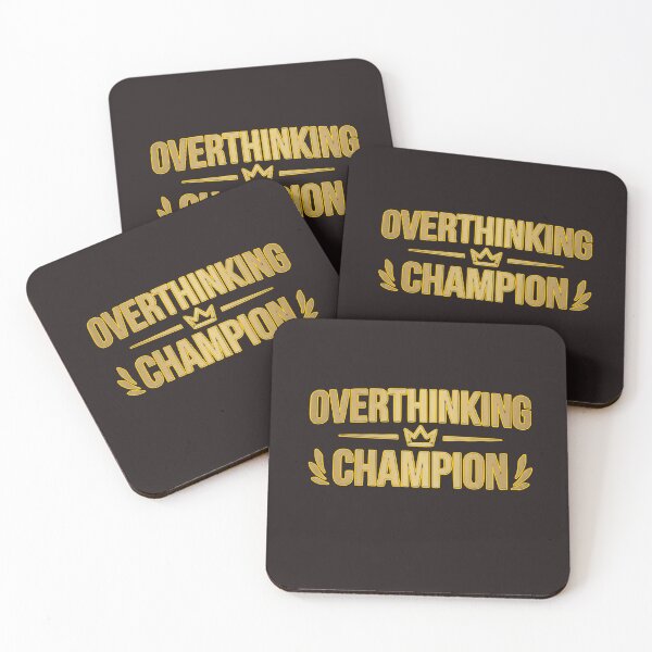 Item preview, Overthinking Champion Funny Mental Health Typography designed and sold by Dream Weave Studio.