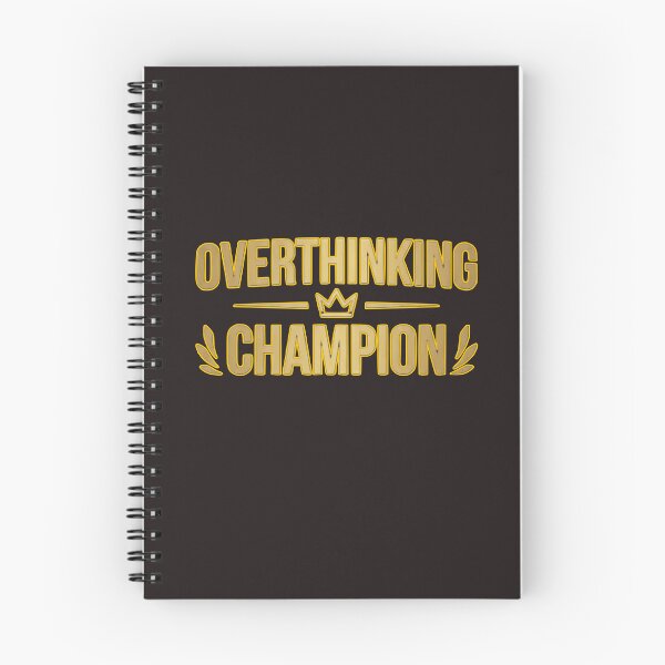 Item preview, Overthinking Champion Funny Mental Health Typography designed and sold by Dream Weave Studio.