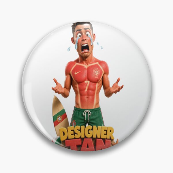 Item preview, Funny 3D Cartoon Footballer Sunburn Jersey Tan Lines Sticker designed and sold by mo-carnival.