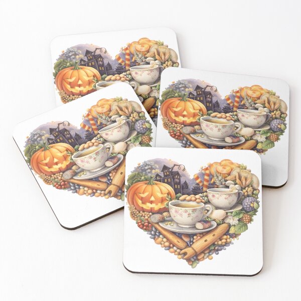 Item preview, Cozy Autumn Halloween Pumpkin and Cinnamon Heart Illustration⁠ designed and sold by Teenidesign .