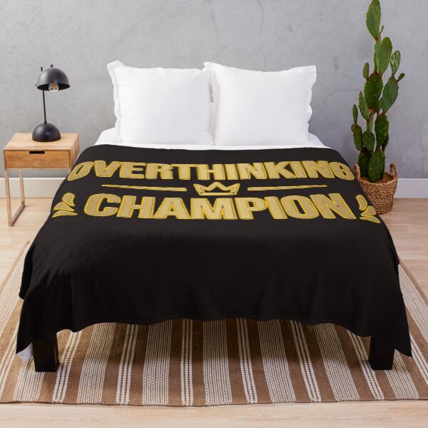 Item preview, Overthinking Champion Funny Mental Health Typography designed and sold by Dream Weave Studio.