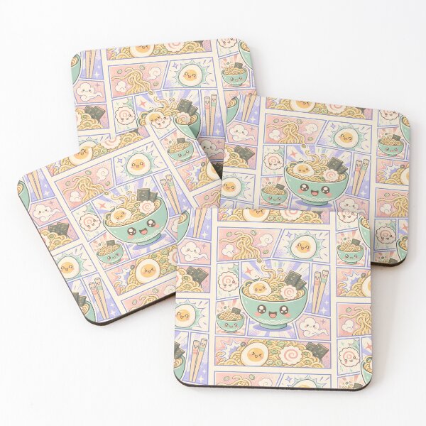 Item preview, Kawaii Ramen Bowl Pop Panels Cute Japanese Food Design designed and sold by Magmashup.
