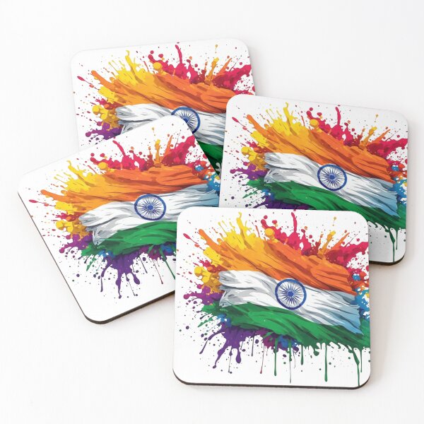 Item preview, Abstract Graffiti Explosion of India Flag Colors designed and sold by ROVVI.